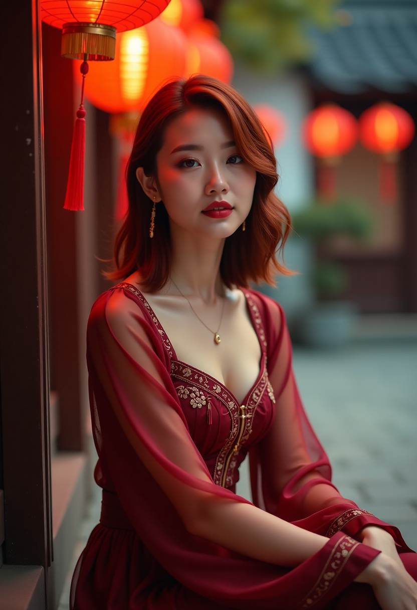 漂亮的学生与晨跑